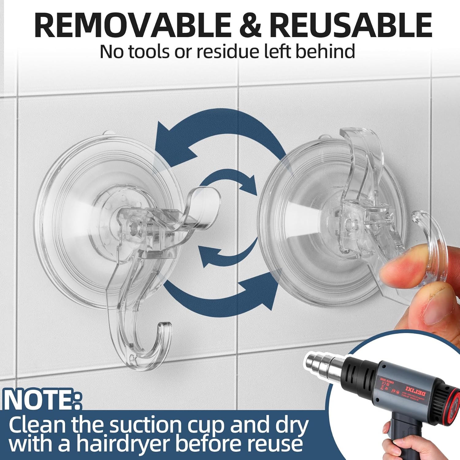 Clear suction cup hooks heavy duty