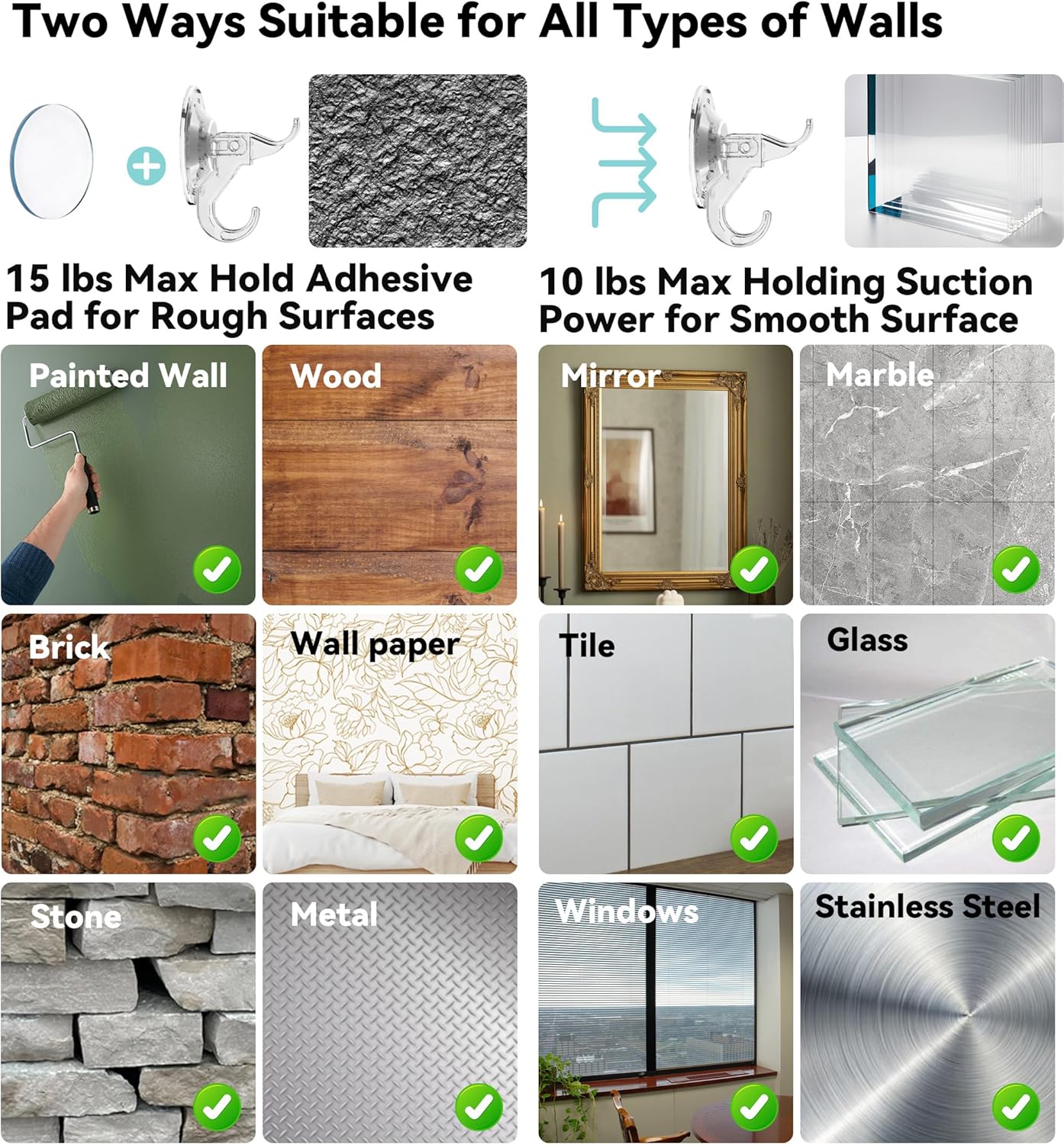 Clear suction cup hooks for shower