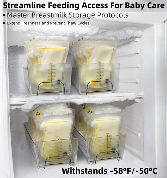 Clear Plastic Breast milk Bags Refrigerator Container Tray