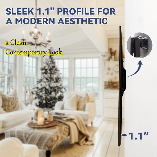 1-Minute Installation TV Wall Mount, No Stud No Drill 22 to 55 inch Television Bracket Drywall Studless Hanger, Max Load 100 lbs, VESA 100 x 100 to 400 x 400mm, Levels and Hardware Included